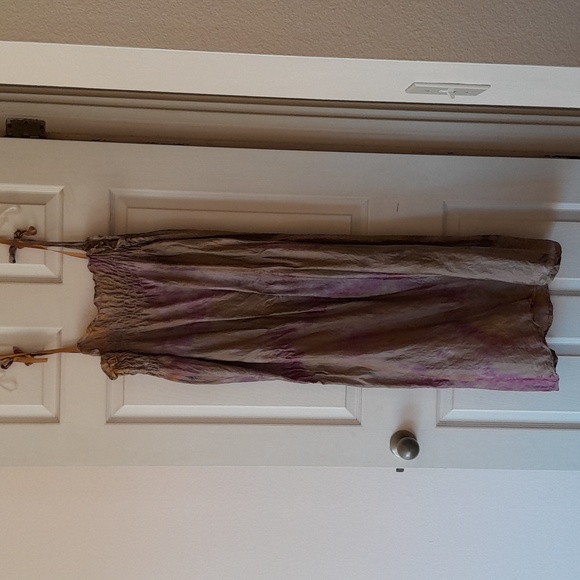 Vintage hippie boho tie dye maxi dress bohemian Retro - Picture 5 of 5